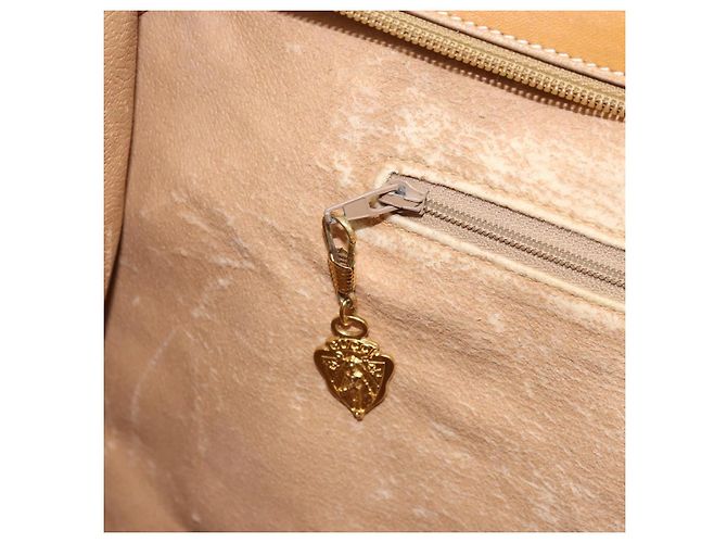 Gucci Borsa tote Micro GG Supreme in PVC beige e oro Auth ki6459 D'oro - vista 20