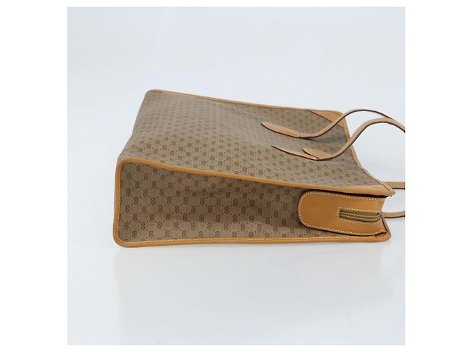 Gucci Borsa tote Micro GG Supreme in PVC beige e oro Auth ki6459 D'oro - vista 4