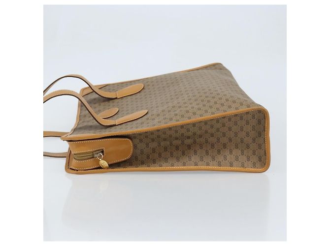 Gucci Borsa tote Micro GG Supreme in PVC beige e oro Auth ki6459 D'oro - vista 5