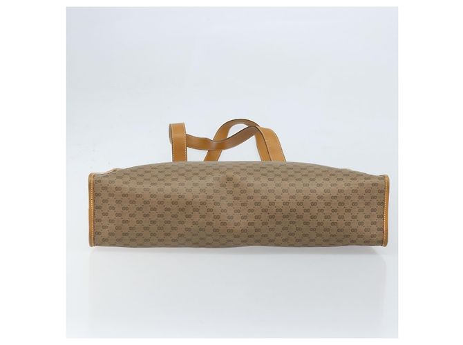 Gucci Borsa tote Micro GG Supreme in PVC beige e oro Auth ki6459 D'oro - vista 9