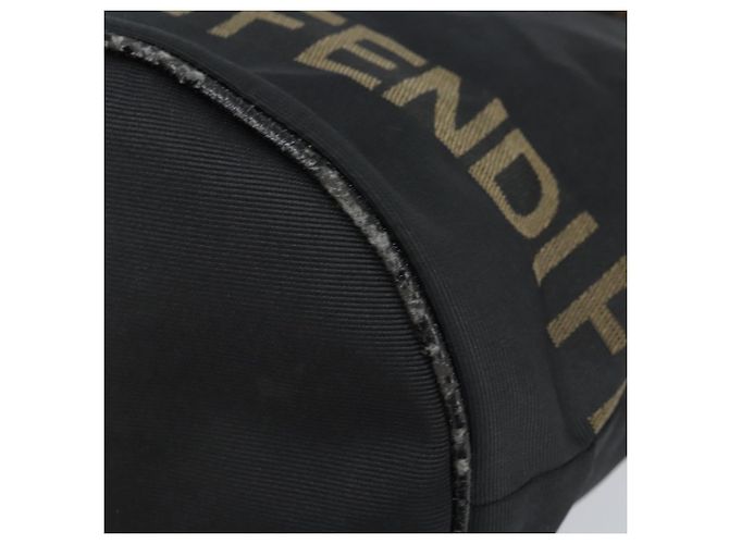 Borsa a mano FENDI in nylon nero Auth 172823 - vista 10