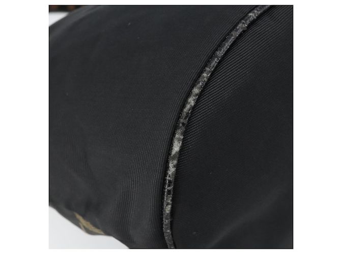Borsa a mano FENDI in nylon nero Auth 172823 - vista 13