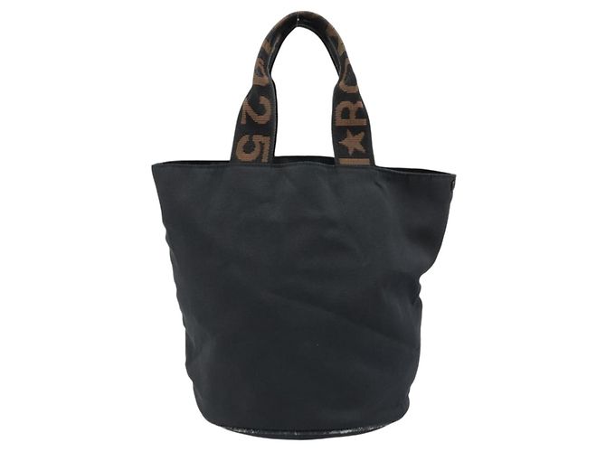 Borsa a mano FENDI in nylon nero Auth 172823 - vista 3