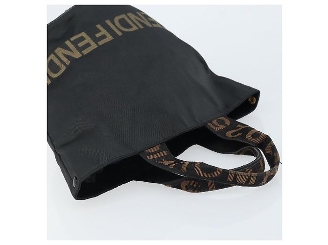 Borsa a mano FENDI in nylon nero Auth 172823 - vista 6