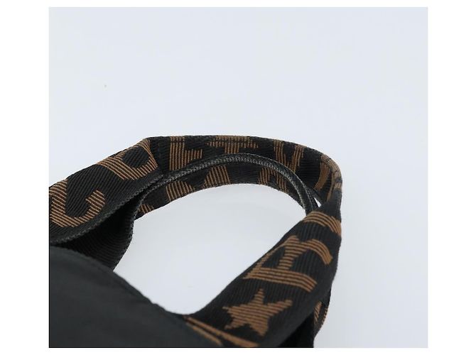 Borsa a mano FENDI in nylon nero Auth 172823 - vista 8