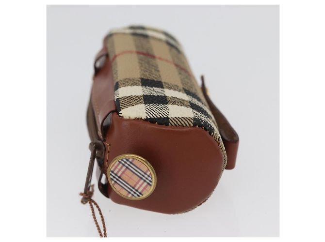 Burberrys Nova Check Golf Ball Case PVC Beige Auth 172556V - view 5