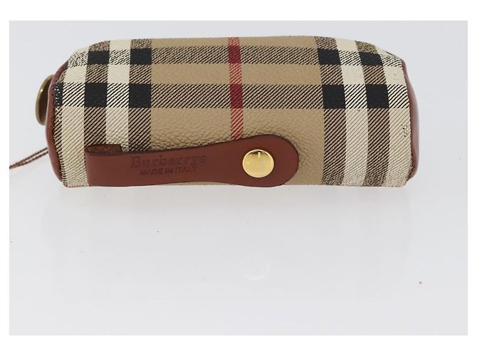 Burberrys Nova Check Golf Ball Case PVC Beige Auth 172556V - view 7