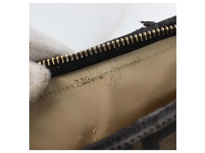 Clutch in tela Zucca FENDI Nero Marrone Auth mr2022 - vista 19