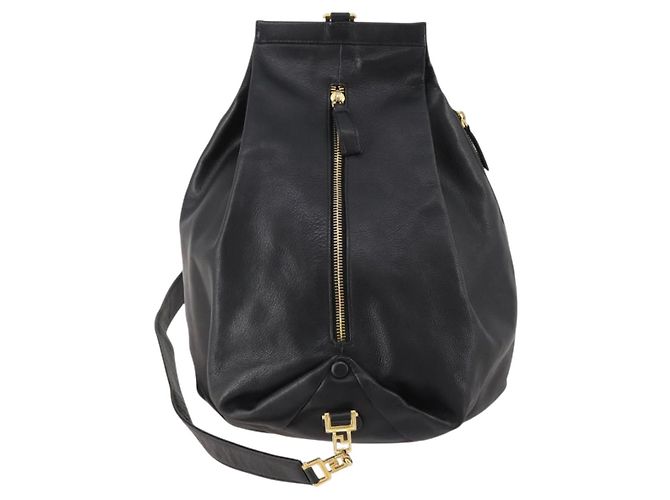 Borsa a Spalla Gianni Versace in Pelle Nera e Oro Auth BA10749 Nero D'oro - vista 3