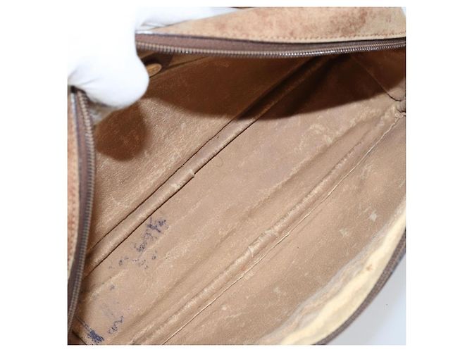 Gucci Sac à épaule Micro GG Supreme en PVC beige et or 001 067 1281 Auth 173586 Doré - vue 17