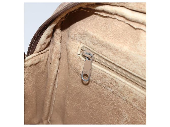 Gucci Sac à épaule Micro GG Supreme en PVC beige et or 001 067 1281 Auth 173586 Doré - vue 21