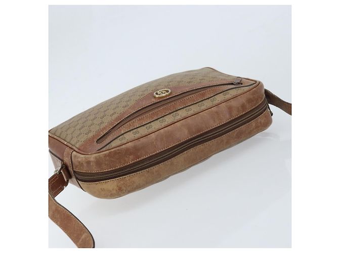 Gucci Sac à épaule Micro GG Supreme en PVC beige et or 001 067 1281 Auth 173586 Doré - vue 6