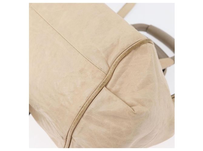 Chloé Borsa a mano in pelle Chloe Etel 2 vie beige oro Auth am10775 D'oro - vista 15