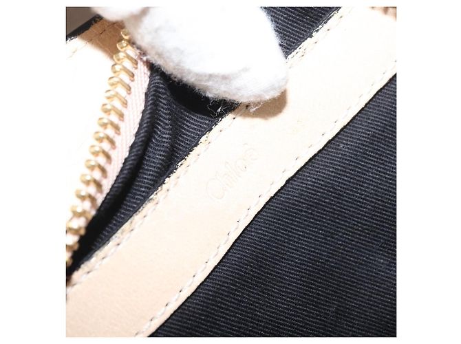 Chloé Borsa a mano in pelle Chloe Etel 2 vie beige oro Auth am10775 D'oro - vista 18