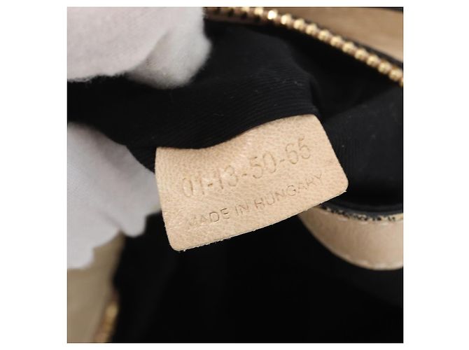 Chloé Borsa a mano in pelle Chloe Etel 2 vie beige oro Auth am10775 D'oro - vista 23