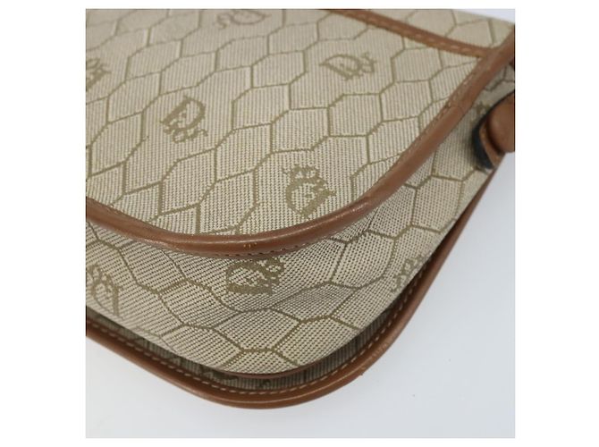 Borsa a Spalla in Tela Honeycomb PVC Beige Oro Auth ka2785 Christian Dior - vista 12