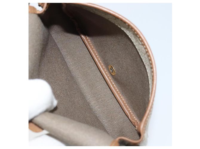 Borsa a Spalla in Tela Honeycomb PVC Beige Oro Auth ka2785 Christian Dior - vista 17