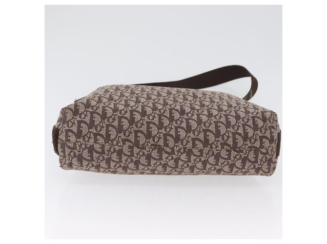 Christian Dior Trotter Canvas Schultertasche Braun Silber Authentisch bs33657 - Ansicht 10