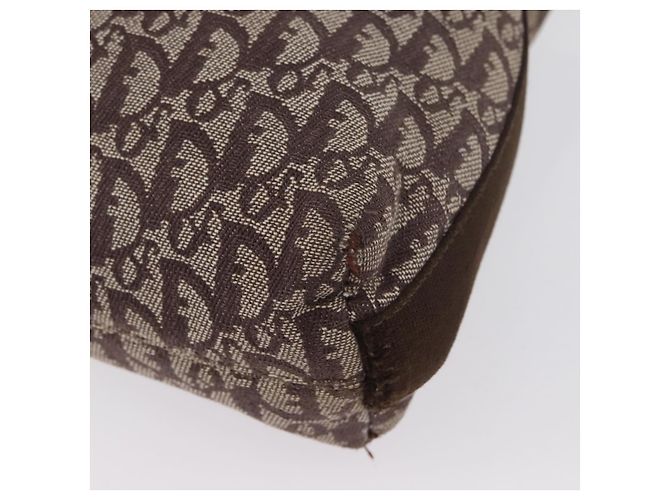Christian Dior Trotter Canvas Schultertasche Braun Silber Authentisch bs33657 - Ansicht 14