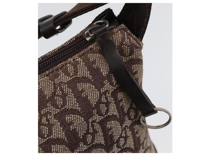 Christian Dior Trotter Canvas Schultertasche Braun Silber Authentisch bs33657 - Ansicht 15
