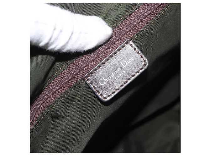 Christian Dior Trotter Canvas Schultertasche Braun Silber Authentisch bs33657 - Ansicht 16