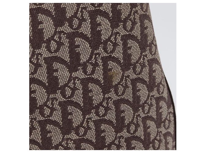 Christian Dior Trotter Canvas Schultertasche Braun Silber Authentisch bs33657 - Ansicht 3