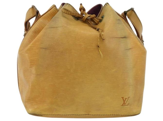 Noe LOUIS VUITTON Borsa a Spalla Petit Noé Epi Gialla M44109 LV Auth BA11042 Giallo - vista 13