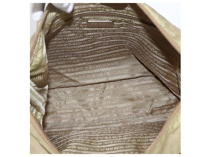 PRADA Schultertasche Nylon Beige Silber Authentisch mr2076 - Ansicht 18