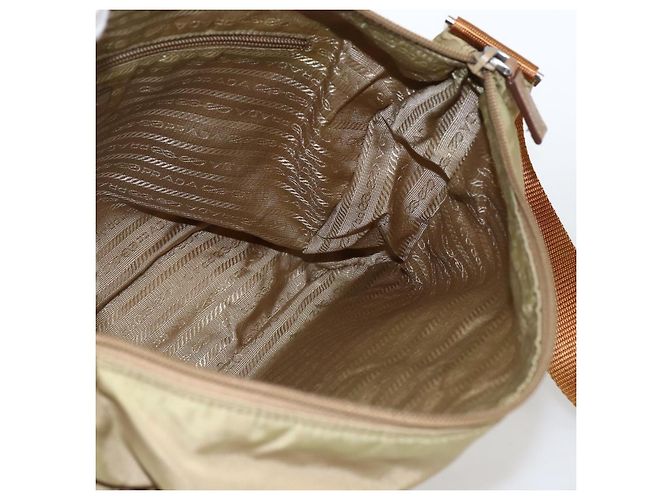 PRADA Schultertasche Nylon Beige Silber Authentisch mr2076 - Ansicht 19