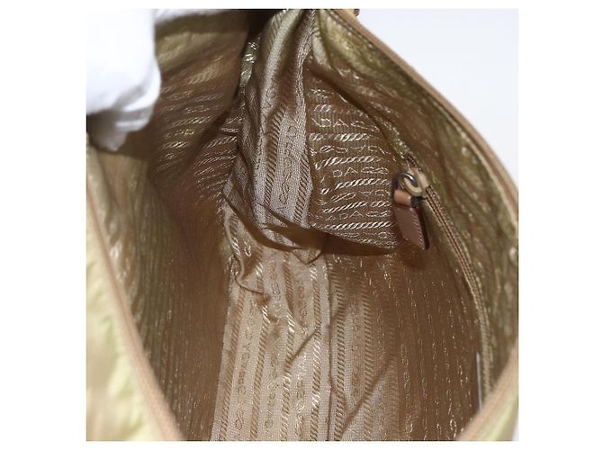 PRADA Schultertasche Nylon Beige Silber Authentisch mr2076 - Ansicht 20