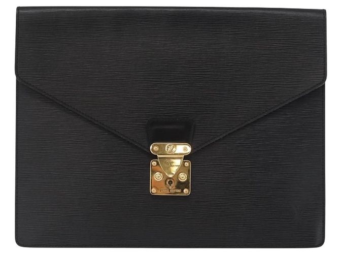 LOUIS VUITTON Epi Porta Documenti Sénatur Briefcase Nera M54452 Auth ka2779 Nero - vista 13