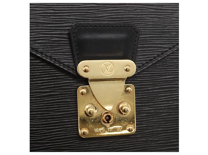 LOUIS VUITTON Epi Porta Documenti Sénatur Briefcase Nera M54452 Auth ka2779 Nero - vista 8