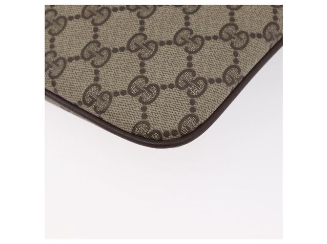 Gucci Borsa GG Supreme Web Sherry Line PVC Beige Oro 904 02 047 Auth LNZ296 D'oro - vista 11