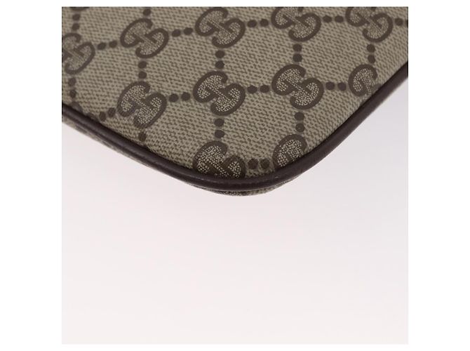 Gucci Borsa GG Supreme Web Sherry Line PVC Beige Oro 904 02 047 Auth LNZ296 D'oro - vista 13