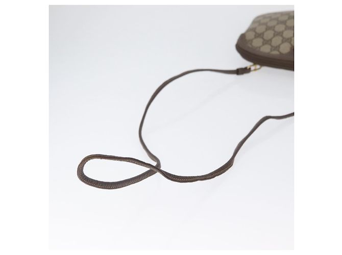 Gucci Borsa GG Supreme Web Sherry Line PVC Beige Oro 904 02 047 Auth LNZ296 D'oro - vista 7