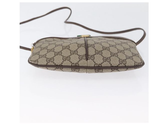 Gucci Borsa GG Supreme Web Sherry Line PVC Beige Oro 904 02 047 Auth LNZ296 D'oro - vista 9