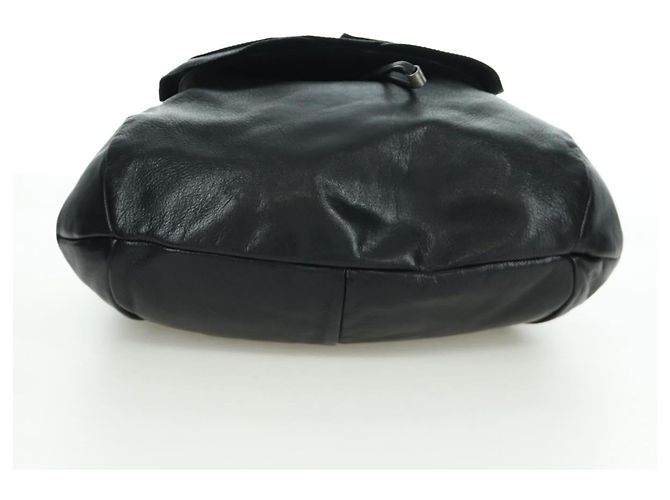 SAINT LAURENT Borsa a Spalla in Pelle Nera Argento Auth 172776V Nero - vista 10