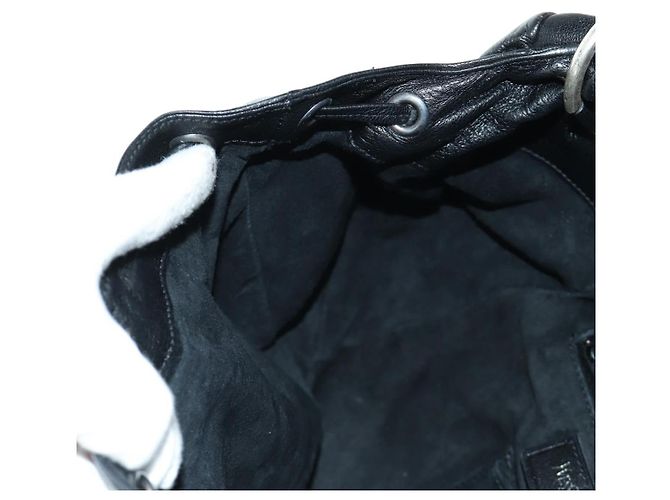 SAINT LAURENT Borsa a Spalla in Pelle Nera Argento Auth 172776V Nero - vista 19