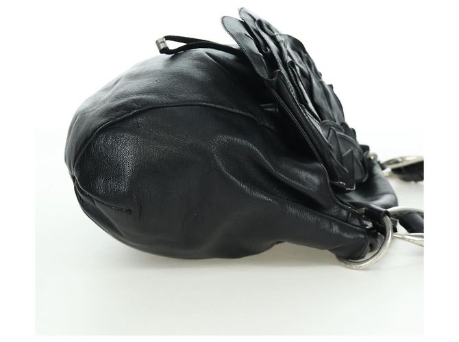 SAINT LAURENT Borsa a Spalla in Pelle Nera Argento Auth 172776V Nero - vista 5