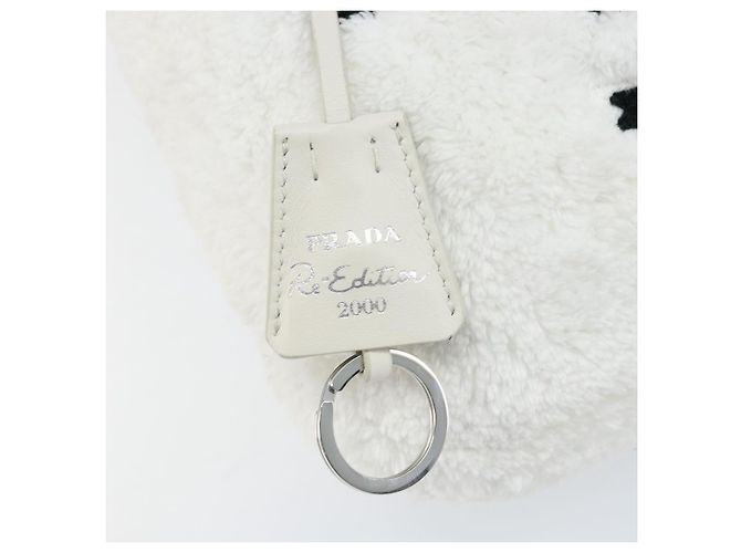PRADA Pochette Borsa a Mano Pile Bianca Auth 166238M Bianco - vista 16