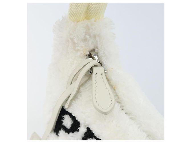 PRADA Pochette Borsa a Mano Pile Bianca Auth 166238M Bianco - vista 17