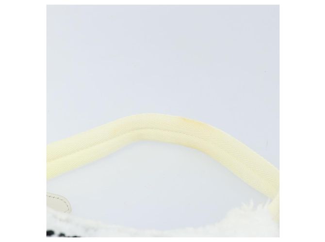 PRADA Pochette Borsa a Mano Pile Bianca Auth 166238M Bianco - vista 8