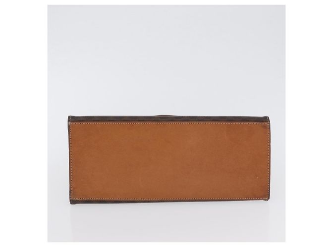 Céline Borsa a mano in tela Macadam CELINE in pelle PVC marrone oro Auth 172507 D'oro - vista 9