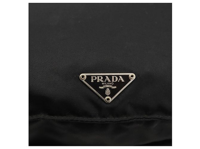 Borsa a Spalla PRADA Nylon Nero Argento Autentica bs32787 - vista 14