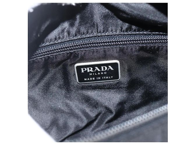 Borsa a Spalla PRADA Nylon Nero Argento Autentica bs32787 - vista 17