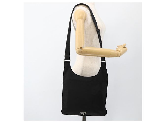 Borsa a Spalla PRADA Nylon Nero Argento Autentica bs32787 - vista 25