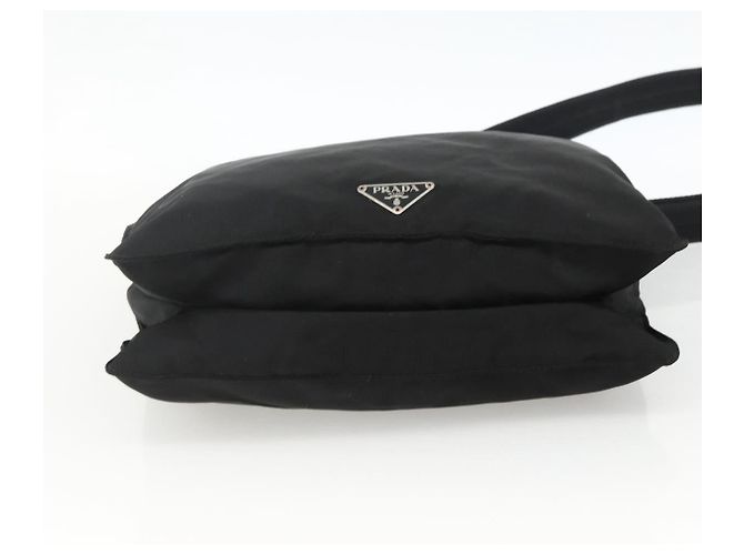 Borsa a Spalla PRADA Nylon Nero Argento Autentica bs32787 - vista 9