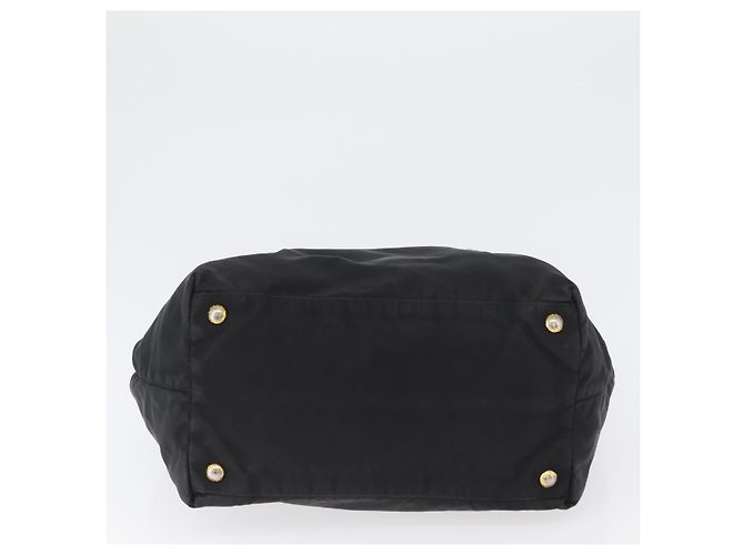 PRADA Handtasche aus Nylon Schwarz Gold Auth fm5210 Golden - Ansicht 10