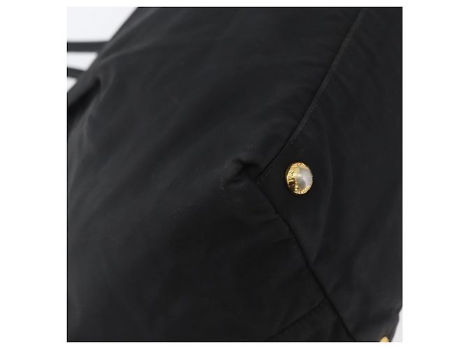 PRADA Handtasche aus Nylon Schwarz Gold Auth fm5210 Golden - Ansicht 13