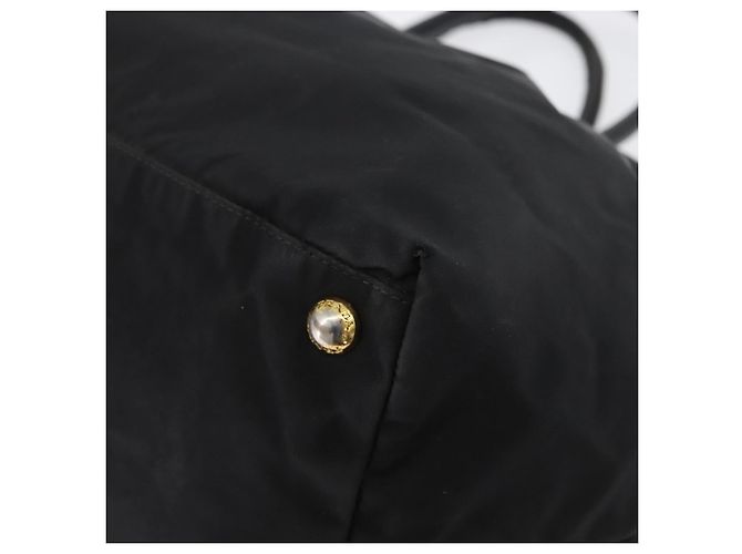 PRADA Handtasche aus Nylon Schwarz Gold Auth fm5210 Golden - Ansicht 14
